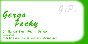 gergo pechy business card
