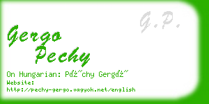 gergo pechy business card